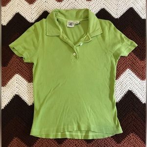 90s vintage American Eagle Outfitters green collared polo shirt top medium